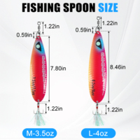 3 leurres de pêche à la traîne en mer profonde, 3,5/4 OZ, grands leurres métalliques, leurres de pêche à la traîne pour la pêche au bar rayé, au saumon
