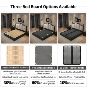 <span class=keywords><strong>Letto</strong></span> Moderno di Lusso in Pelle Imbottita con Contenitore Regolabile, Testiera Imbottita a Conchiglia, Nero/Bianco, per Camera da <span class=keywords><strong>Letto</strong></span> - Product Image 5