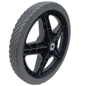 Neumático sólido de PVC de 14 pulgadas para cortacésped, resistente al desgaste, resistente a la corrosión, sin aire, negro - Product Image 2
