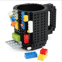 Tasse créative à café au lait Tasse de 350ml Tasse créative à construire en brique Tasses Porte-eau potable Blocs de construction Conception Cadeaux d'anniversaire