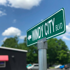 Segnali Stradali Personalizzati con Linee Blu e Gialle, Cerchi Rossi e Bianchi, <span class=keywords><strong>Divieto</strong></span> <span class=keywords><strong>di</strong></span> Svolta e Parcheggio - Product Image 3