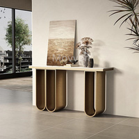 Table console d'entrée Table en marbre naturel Table de porche de couloir