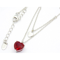 Collier Pendentif Double Cœur en Zircon Plaqué Rhodium de Qualité Supérieure, Tendance et Romantique, en Argent Sterling 925, Idéal pour Mariage et Fêtes - Grande Vente