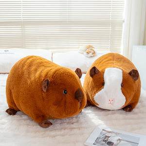 คู่หูที่ให้ความสบายกับสัตว์ยัดนุ่นนุ่มพิเศษสำหรับสัตว์เลี้ยงในฟาร์มสัตว์ขนาด25ซม. มี2สีหนูตะเภานอนเหมือนจริง - Product Image 4