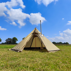 Tienda de campaña portátil para mochileros para acampar al aire libre y cazar <span class=keywords><strong>Tipi</strong></span> impermeable de una sola capa con conector para estufa Capacidad para 2-3 personas - Product Image 3