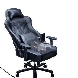 Chaises <span class=keywords><strong>de</strong></span> jeu d'ordinateur PC <span class=keywords><strong>haut</strong></span> <span class=keywords><strong>de</strong></span> <span class=keywords><strong>gamme</strong></span> sièges <span class=keywords><strong>de</strong></span> joueur réglables en hauteur 4 ventilateurs <span class=keywords><strong>de</strong></span> refroidissement Base en métal mousse moulée cuir synthétique - Product Image 1