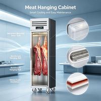 Vitrine Réfrigérée Commerciale Verticale en Acier Inoxydable pour Viande Fraîche et Présentation
