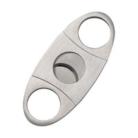 Portable En Acier Inoxydable Double Lame Ouverte Cigare Cisaillement Sharp Tout Acier Couteau À Cigare pour Fumer Accessoires et Outil De Coupe