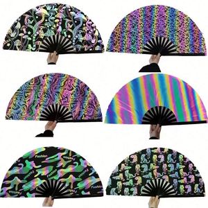 Nouveauté 2023 : Éventails en bambou personnalisés de 33 cm avec motifs sculptés et peints d'art populaire, idéaux pour les cadeaux d'affaires - Product Image 4
