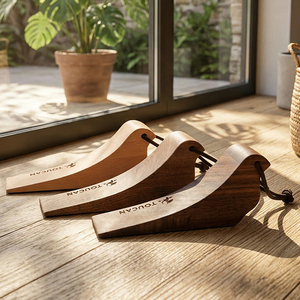 Ensemble de 3 cale-portes décoratives en bois en forme d'oiseau, en bois d'acacia et de hêtre, pour la sécurité à la maison et au <span class=keywords><strong>bureau</strong></span> - Product Image 2
