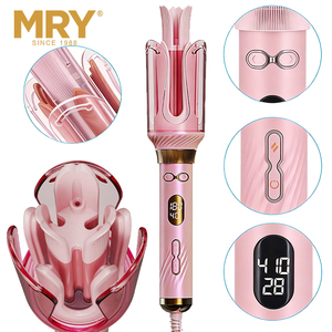 เครื่องม้วนผมไฟฟ้าแบบหมุนอัตโนมัติ MRY เซรามิก 28/32 มม. ที่ม้วนผมแบบหมุนพร้อมจอ LCD แสดงอุณหภูมิ เครื่องม้วนผมลอนอัตโนมัติ - Product Image 1