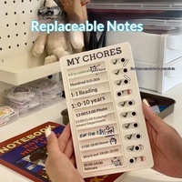 Tableau de tâches pour enfants SUNTECH en plastique PP, liste de routine quotidienne, planificateur de suivi du comportement avec bouton coulissant, pour tout-petits, maison, école maternelle