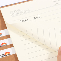 Carnet FOSKA A5, couverture de classeur à 6 anneaux, rechargeable, feuilles mobiles, planificateur personnel, porte-documents en cuir PU avec 100 feuilles de papier 80GSM