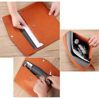 Portafolio de Cuero PU Colorido A4, Bolsa para Documentos, Carpeta de Cuero PU