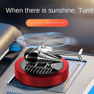 Diffuseur de parfum de voiture rotatif créatif de luxe à énergie solaire en alliage pour huiles essentielles, à placer sur la grille <span class=keywords><strong>d</strong></span>'aération - Product Image 5