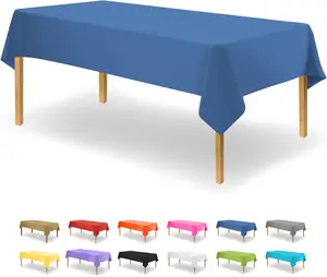 Kinderparty Tischdecken Tischbezüge solide runde Tischdecken quadratisch klarer Kunststoff für Parties und Veranstaltungen Unkrautwirkung Einweg-KS