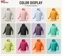 Veste coupe-vent technique imperméable unisexe 100% polyester pour le trekking et la randonnée, veste d'extérieur à capuche Acrivewear