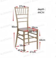 Chaise Chiavari Classique en Résine Dorée Empilable pour Fêtes, Extérieur, Hôtels et Mariages, Capacité 450 kg
