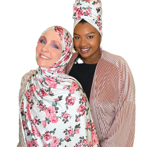 ผ้าคลุมศีรษะมุสลิมแบบเจอร์ซีย์ผ้าฝ้ายพรีเมียมลายพิมพ์หรูหรา รุ่นใหม่ล่าสุด ปี 2026 ผ้าคลุมไหล่สำหรับผู้หญิง ฤดูใบไม้ผลิ ฤดูร้อน - Product Image 1