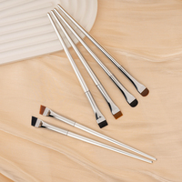Brosse à Sourcils de Luxe et Eyeliner Marque Privée avec Pochette, Pinceau Professionnel pour Teinture de Sourcils, Pinceau Angulaire pour Sourcils