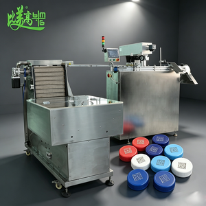 Machine de gravure laser UV économique pour bouchons en plastique avec alimentation automatique, vérification du code et tri des défauts, 300 pièces/min, pour boissons et cosmétiques - Product Image 1