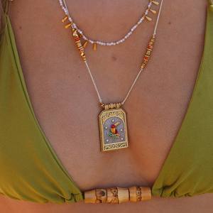 YIWU DAICY, оптовая продажа от фабрики, ожерелье с подвеской Таро, модное плетеное цветное цепочка, ожерелье для женщин, подарок - Product Image 6