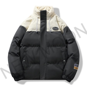 Chaqueta de pana personalizada para hombre, chaqueta de trabajo con cremallera, color azul cielo, chaqueta elegante para chico con contraste de color. - Product Image 4