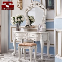 Lit double simple de luxe style européen, personnalisé, ensemble de meubles de chambre à coucher, lit de princesse en bois massif sculpté