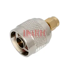 50ohm Straight N Male to SMA Male Plug Brass Terminal Connector