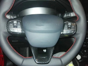 Autocollant en ABS pour <span class=keywords><strong>Ford</strong></span> <span class=keywords><strong>Focus</strong></span> <span class=keywords><strong>2019</strong></span>, 2020, MK4, accessoire pour intérieur de volant, garniture, accessoire de décoration automobile - Product Image 2