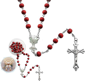 12 PCS 첫 영성체 향기로운 묵주 호의-개별 선물 상자가있는 12 묵주 - Product Image 4