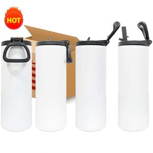 20Oz Skinny Vacuum Insulated Sublimation Straight Sport Tumbler With Flip Top Lid for Diy Printing - Product Image 2