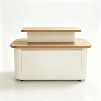 Supports d'exposition sur mesure de qualité supérieure, mobilier décoratif pour salon de beauté, présentoirs en bois personnalisés pour produits de soin de la peau en salon de beauté