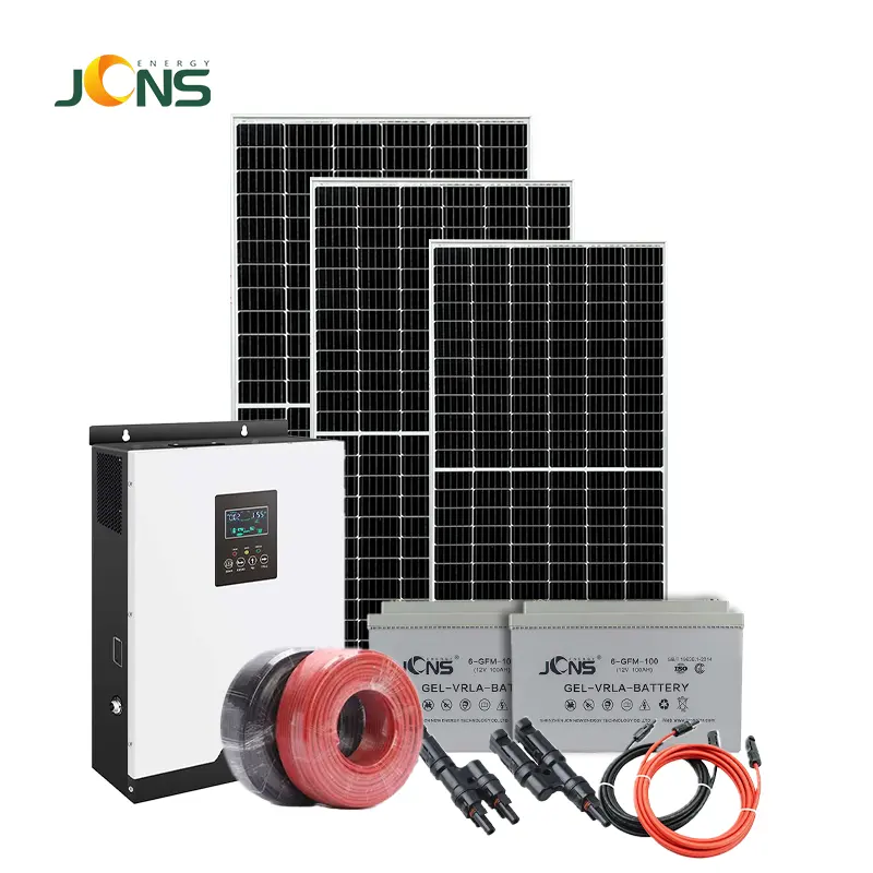 JCN haute qualité 1,5 kw générateur solaire hors circuit centrale électrique domestique système d'énergie solaire pour la maison