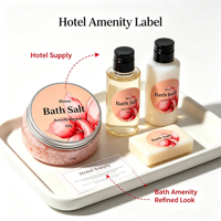 Étiquettes autocollantes rondes découpées, autocollants personnalisés pour cristaux de bain avec logo pour emballages d'articles de toilette de spa et d'hôtel