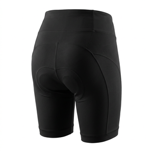 Shorts unisexe noir grande taille avec logo personnalisé, impression par transfert thermique, ajustés, respirants, séchage rapide, en Spandex et Nylon, longueur courte - Product Image 3