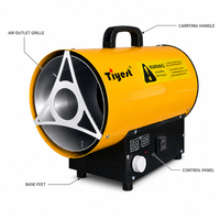 Chauffage au gaz propane à faible bruit en acier inoxydable 15KW avec protection contre les coupures TSG-15, chauffage à air LPG avec thermostat motorisé