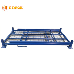 Đóng mở lưu trữ có thể gập lại kim loại di động <span class=keywords><strong>Stackable</strong></span> lốp Pallet kệ cho lốp - Product Image 4