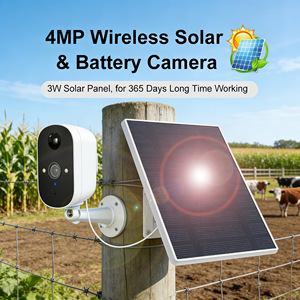 กล้องไวไฟพลังงานแสงอาทิตย์กลางแจ้ง 1440P มองเห็นในเวลากลางคืน ตรวจจับความเคลื่อนไหว อินเตอร์คอมเสียง บันทึกข้อมูลบนคลาวด์ กล้องรักษาความปลอดภัยใช้พลังงานต่ำ - Product Image 3