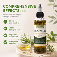 Huile de Romarin Bio Pure à 100% en Gros (Gallon) avec Graines de Fenugrec et Menthe pour la Réparation du Cuir Chevelu et des Cheveux