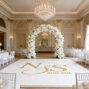 Wedding Dance Decals Elegant Reception <b>Stickers</b> Removable Custom Eco-Friendly Vinyl <b>Sticker</b> <b>Flower</b> Pattern Shape for Dancefloor - Product Image 3