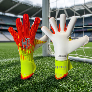 Gants de gardien de but professionnels confortables et personnalisables en cuir sport injecté de caoutchouc, directement du fournisseur d'usine - Product Image 4
