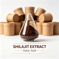 Ekstrak Shilajit Bubuk Asam Fulvat Kering Semprot 50% Kelas Makanan CAS 479-66-3 Bahan Baku Nutrasetikal Alami Kemasan Drum