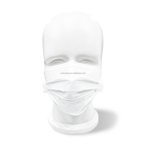 Meistverkaufte Hochwertige Preisgünstige 3-lagige Einweg-Ohrschlaufenmaske Weiß mit Formbaren Nasen- und Mundstreifen für Staubschutz - Product Image 1