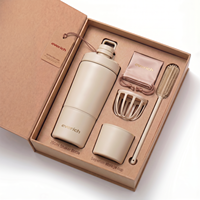 Ensemble cadeau de bouteilles de shaker à protéines Everich Exercise Gym Sports à double paroi en acier inoxydable pour l'entraînement, 600 ml et 700 ml, avec fond de rangement