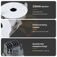 Spot encastré LED en aluminium pour projets hôteliers, résidentiels et de villas, découpe 75mm, petit trou, éclairage de plafond encastré
