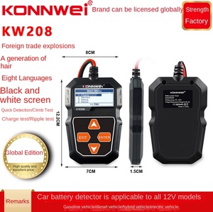 Détecteur de résistance de batterie de voiture KW208 8-16V, portée 1m-30m, précision 0.1, avec lampe torche, emballage boîte couleur - Product Image 5