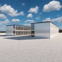 plat préfabriquée sur mesure à deux étages Immeuble de bureaux conteneur détachable préfabriqué moderne prêt à expédier