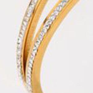 Two Small Flower Stainless Steel <b>Bangle</b> <b>Bracelet</b> Gold Plated Pulsera Style Unisex Gift Jewelry - Product Image 4