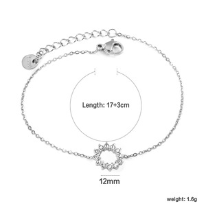 Pulsera de Zirconia con Diseño de Corona, Aleación de Zinc, Joyería de Moda para Mujer, Pulsera de Regalo - Product Image 5